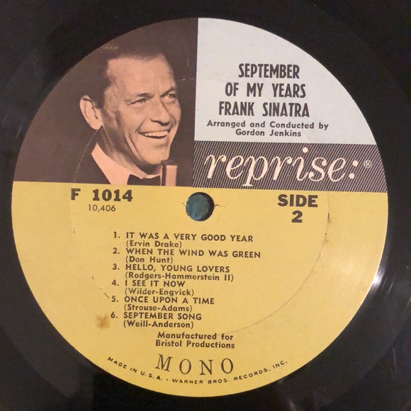 Frank Sinatra September Of My Years Vinyl Album '65 - Picture 4 of 6